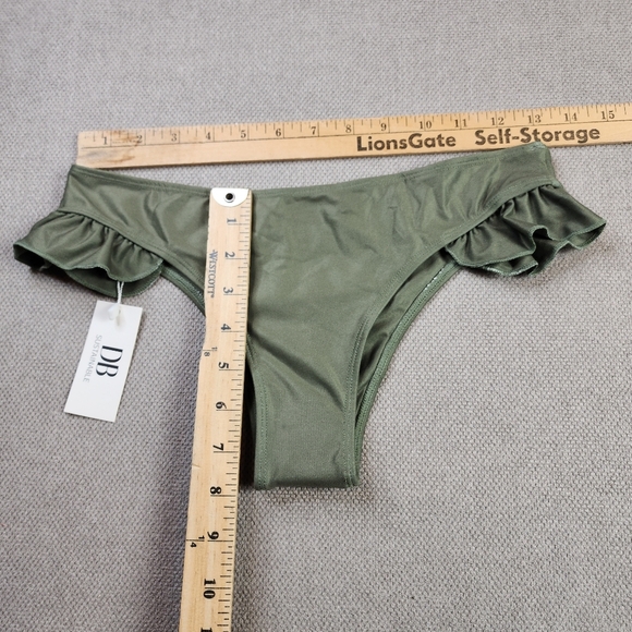 NWT Dream Bandits Sustainable Green Ruffle Low Rise Byron Bikini Breif Medium - Picture 7 of 12